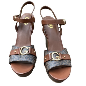 GBG Los Angeles‎ Women's Deyna Wedge 5" Heels Brown Size 11M